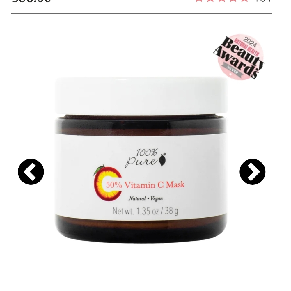 100% Pure Vitamin C Mask - New Without Box